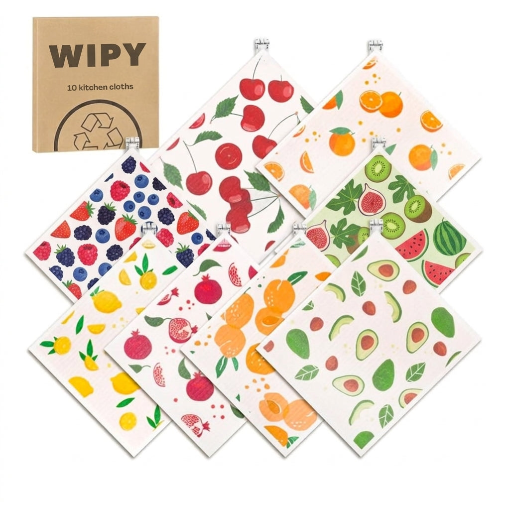 Swedish Dishcloths - 10 Pack - Absorbent, Reusable, & Washable